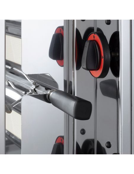 Rôtissoire à poulets électrique,brûleurs vitrocéramiques(400 V), 2 broches pour 10-12 poulets