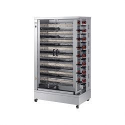Rôtissoire à poulets électrique (double) (400 V) , 15 broches pour 75-90 poulets