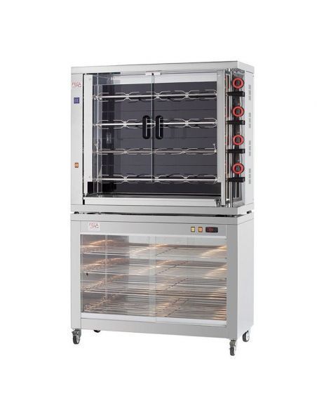 Meuble chaud inox surroues pour rôtissoiremodèle EKO