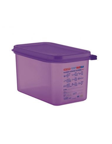 Bac hermétique violet antiallergénique GN1/4 Araven 4,3L