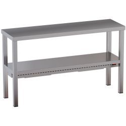 Etagère de table chauffante céramique en inox, 2 niveaux , 2000x300 mm 2