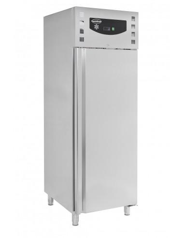 Congélateur 650 litres en inox avec porte en verre, GN 2/1, -18°/-25°C