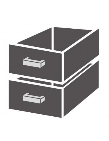 Kit de tiroirs GN 2x 1/2 pour tables réfrigérées avec profondeur 700 mm