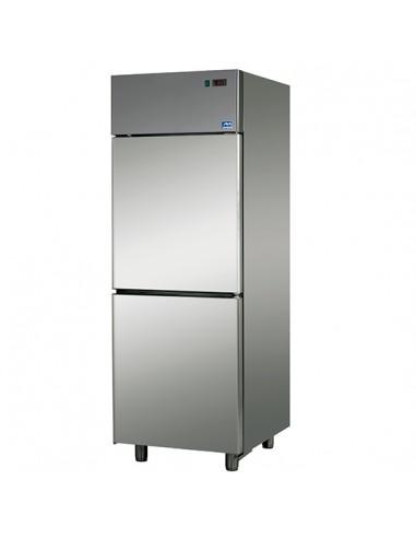 Réfrigérateur 600 litres en inox avec 2 portes, 0°/+10°C