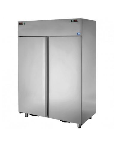 Réfrigérateur 600+600 litres en inox à 2 températures, 0°/+10°C -18°/-22°C