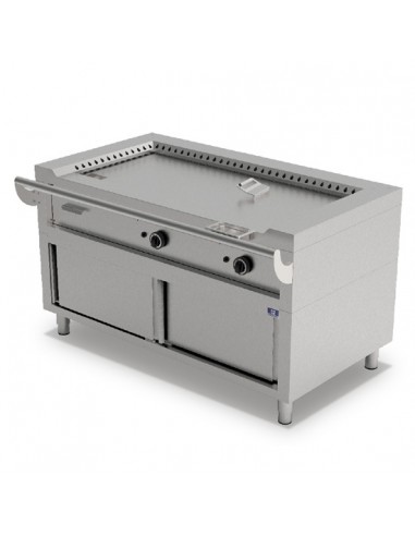 Teppanyaki électrique sur soubassement fermé, 2 zones